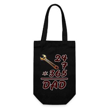 24-7-365 DAD - Geschenkbeutel für Flaschen - Schwarz - Vorne
