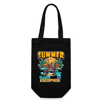 Summer Island Escapade Design - Gift Bag for Bottles - black - Front