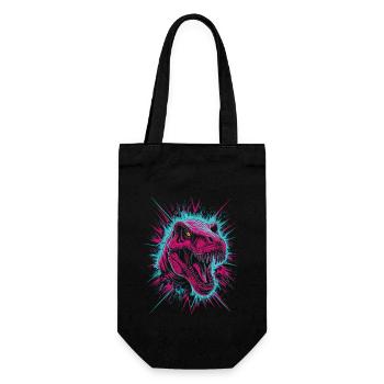 Neon Dino - Prehistoric Meets Future - Gift Bag for Bottles - black - Front