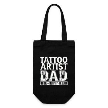 Tattoo Artist Dad The Idol The Myth Tattoo Arts - Geschenkbeutel für Flaschen - Schwarz - Vorne