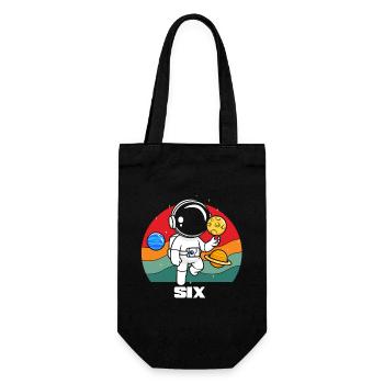 Astronaut Six Birthday Universe Adventure - Gift Bag for Bottles - black - Front