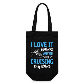 Funny Cruise Saying Design - Gift Bag for Bottles - black - Front