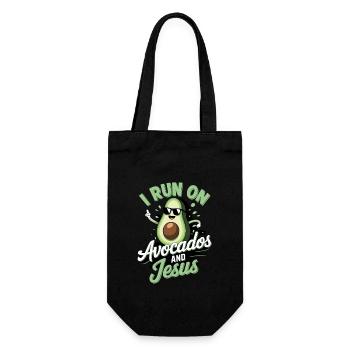 Cool avocado for Christians - Gift Bag for Bottles - black - Front