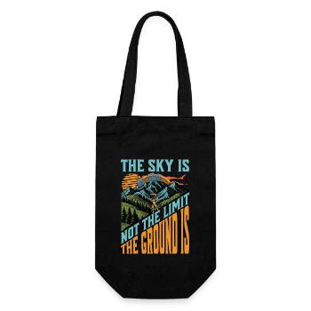 Skydiving The Sky Is Not The Limit Skydiving Lover - Geschenkbeutel für Flaschen - Schwarz - Vorne