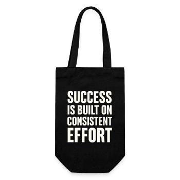 Success comes from consistent effort - - Gift Bag for Bottles - black - Front