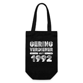 1992 - Geschenkbeutel für Flaschen - Schwarz - Vorne