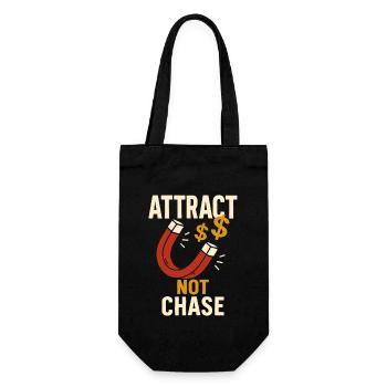 Money magnet: Attracting instead of chasing - Gift Bag for Bottles - black - Front