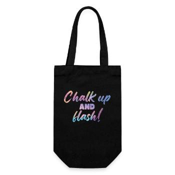 Boulderer Chalk Up Und Flash Bouldering - Geschenkbeutel für Flaschen - Schwarz - Vorne
