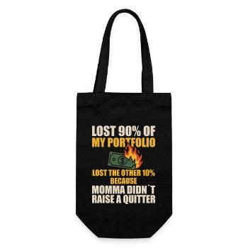 Perdu 90 % de mon portefeuille Drôles de traders boursiers - Sac à bouteille - noir - Devant
