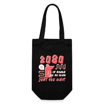 2080 Is going to Be My Year - Gift Bag for Bottles - black - Front