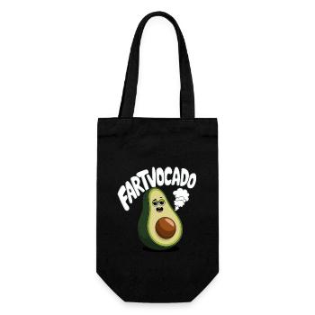 Lustige Avocado Furzen Pupsen Fartvocado - Geschenkbeutel für Flaschen - Schwarz - Vorne