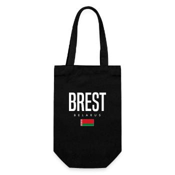 Brest Belarus Weißrussland - Geschenkbeutel für Flaschen - Schwarz - Vorne