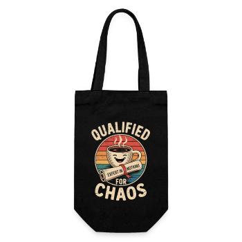 Expert for absolute chaos - Gift Bag for Bottles - black - Front