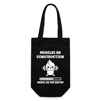 Humour musculation - Sac à bouteille - noir - Devant
