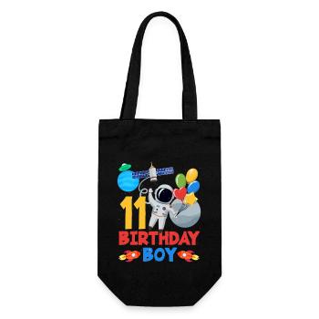 Two Years of Space Adventure Joy Birthday - Gift Bag for Bottles - black - Front