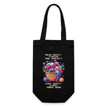 Crochet Quest: One Project, Three More - Gift Bag for Bottles - black - Front