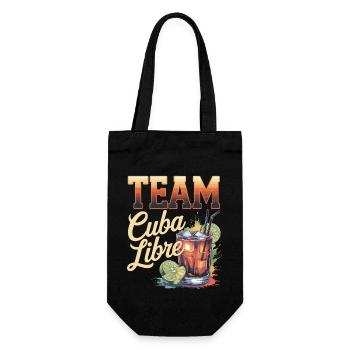 Cocktail Barkeeper Team Cuba Libre - Geschenkbeutel für Flaschen - Schwarz - Vorne