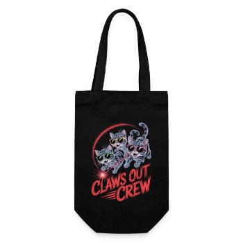 Claws Out – pure cat power - Gift Bag for Bottles - black - Front