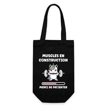 Humour musculation - Sac à bouteille - noir - Devant