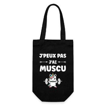 Humour musculation - Sac à bouteille - noir - Devant