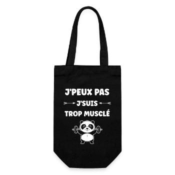 Humour musculation - Sac à bouteille - noir - Devant