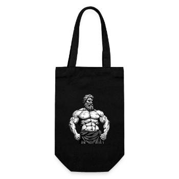 Bodybuilder Muscles Workout Gym - Gift Bag for Bottles - black - Front