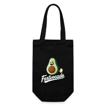 Lustige Avocado Furzen Pupsen Fartvocado - Geschenkbeutel für Flaschen - Schwarz - Vorne