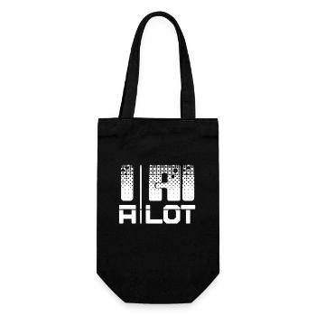 I AI Much Funny Artificial Intelligence Saying - Gift Bag for Bottles - black - Front
