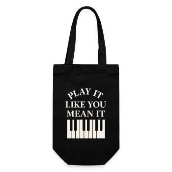 Classical Pianist Piano Life Music Recital - Gift Bag for Bottles - black - Front