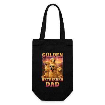 Golden Retriever - Geschenkbeutel für Flaschen - Schwarz - Vorne