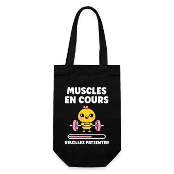 Animaux Humour musculation - Sac à bouteille - noir - Devant