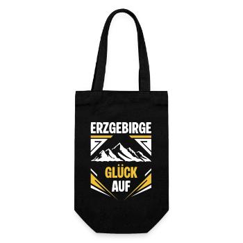 Erzgebirge Glueck au - Geschenkbeutel für Flaschen - Schwarz - Vorne