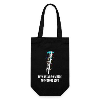 Lets climb to where the colors live - Gift Bag for Bottles - black - Front