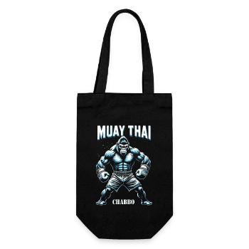 Muay Thai Boxen - Geschenkbeutel für Flaschen - Schwarz - Vorne