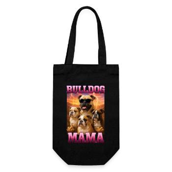 Bulldogge - Geschenkbeutel für Flaschen - Schwarz - Vorne