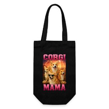 Corgi - Geschenkbeutel für Flaschen - Schwarz - Vorne