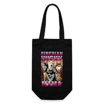Sibirischer Husky - Geschenkbeutel für Flaschen - Schwarz - Vorne