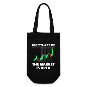 Don't talk to me Stock Market Stock Market Trader - Gift Bag for Bottles - black - Front