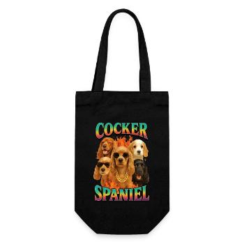 Cocker Spaniel - Geschenkbeutel für Flaschen - Schwarz - Vorne