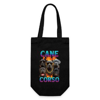 Cane Corso - Geschenkbeutel für Flaschen - Schwarz - Vorne