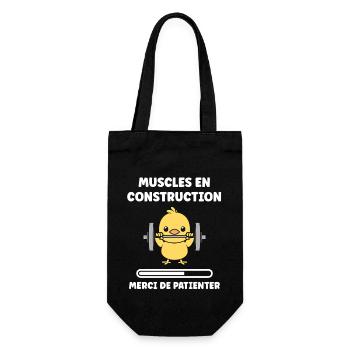 Animaux Humour musculation - Sac à bouteille - noir - Devant