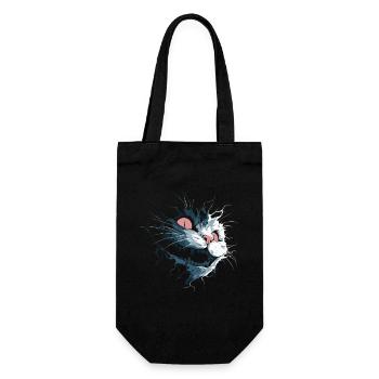 Torn Cheshire Cat – Dark Nightmare Gaze - Gift Bag for Bottles - black - Front