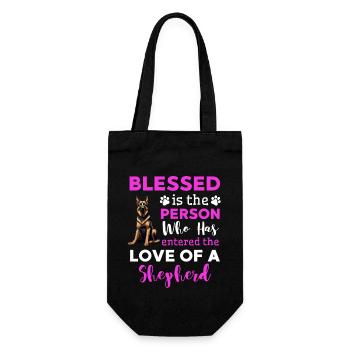 German Shepherd Dog Saying - Gift Bag for Bottles - black - Front