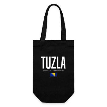 Tuzla Bosnien und Herzegowina - Geschenkbeutel für Flaschen - Schwarz - Vorne