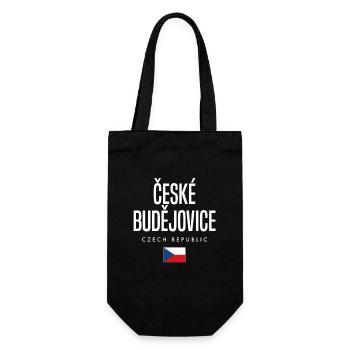Ceske Budejovice Tschechien - Geschenkbeutel für Flaschen - Schwarz - Vorne
