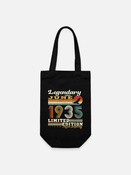 Juin 1935 Vintage Anniversaire Cadeau Rétro - Sac à bouteille - noir
