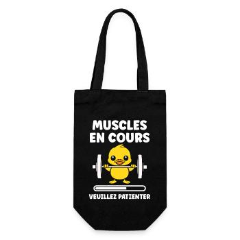 Animaux Humour musculation - Sac à bouteille - noir - Devant