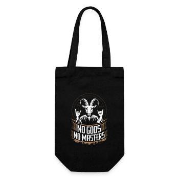 No Gods! No Masters! Atheist, Satanist, Religion - Gift Bag for Bottles - black - Front