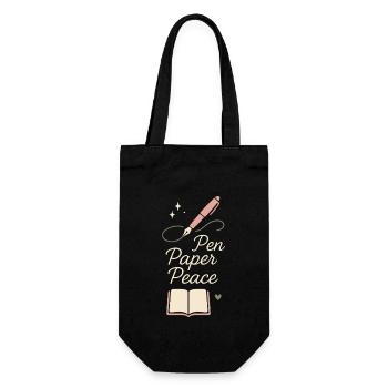 Journaling Aesthetic Creative Planner Life Writing - Gift Bag for Bottles - black - Front