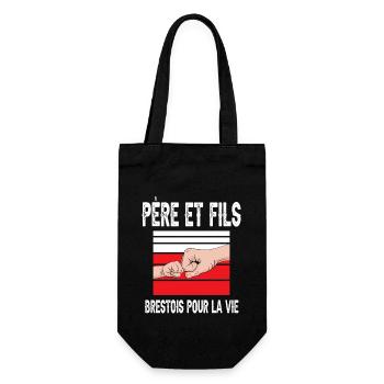 père et fils papa supporter brestois brest - Sac à bouteille - noir - Devant